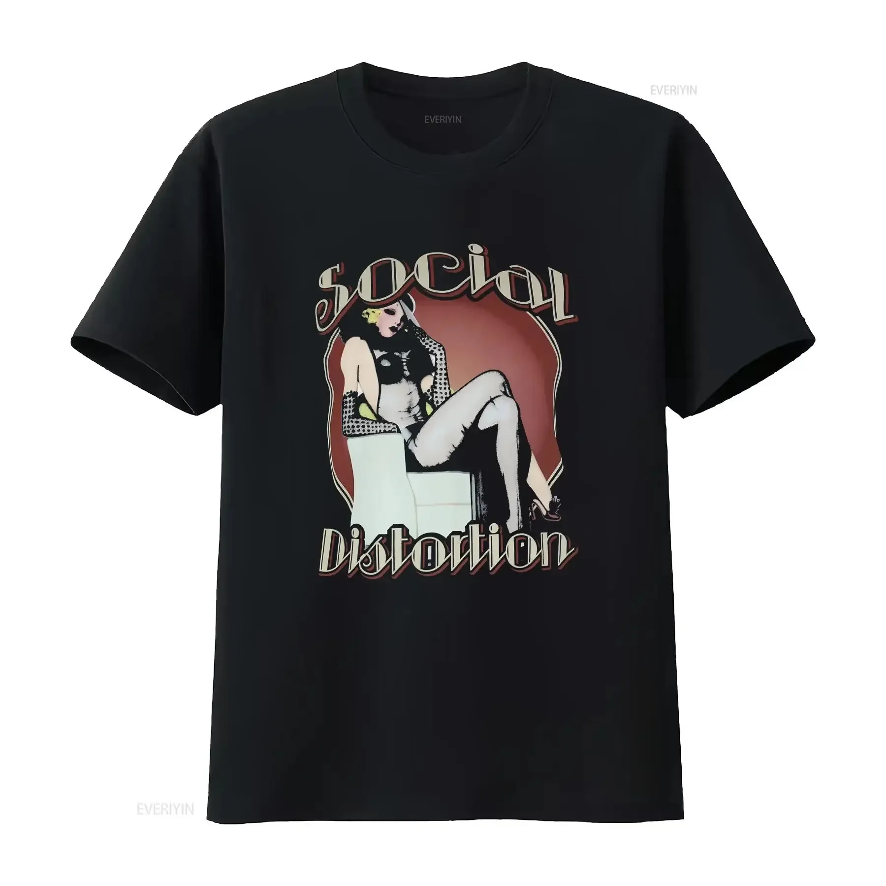 

Social Distortion T Shirt Men All Size vintage Washed streetwear Stylish Slightly Casual Breathable Unisex