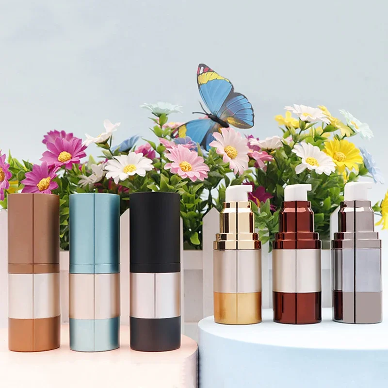 

1pcs 15ML Airless Vacuum Bottle Empty Airless Cosmetics Empty Pump Bottle Pump Plastic Processing Convenient Travel Bottle