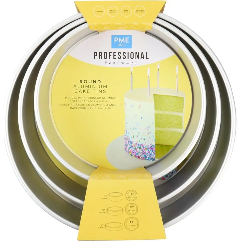 

3-Piece Round Baking Pan Set for Layered Cakes