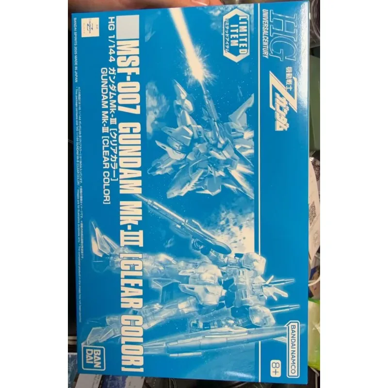 متوفر في المخزون بانداي حقيقية HG 1:144 MSF-007 GUNDAM MK-III CELAR COLOR Gundam أنيمي عمل الشكل التجمع نموذج اللعب الهدايا