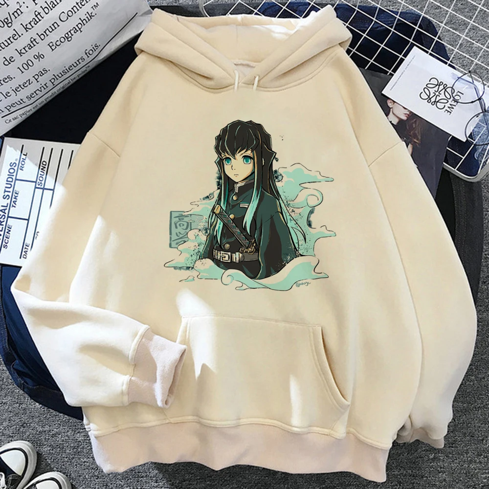 Muichiro Tokito hoodies women Kawaii japanese anime y2k aesthetic sweater Pullover women vintage Hood