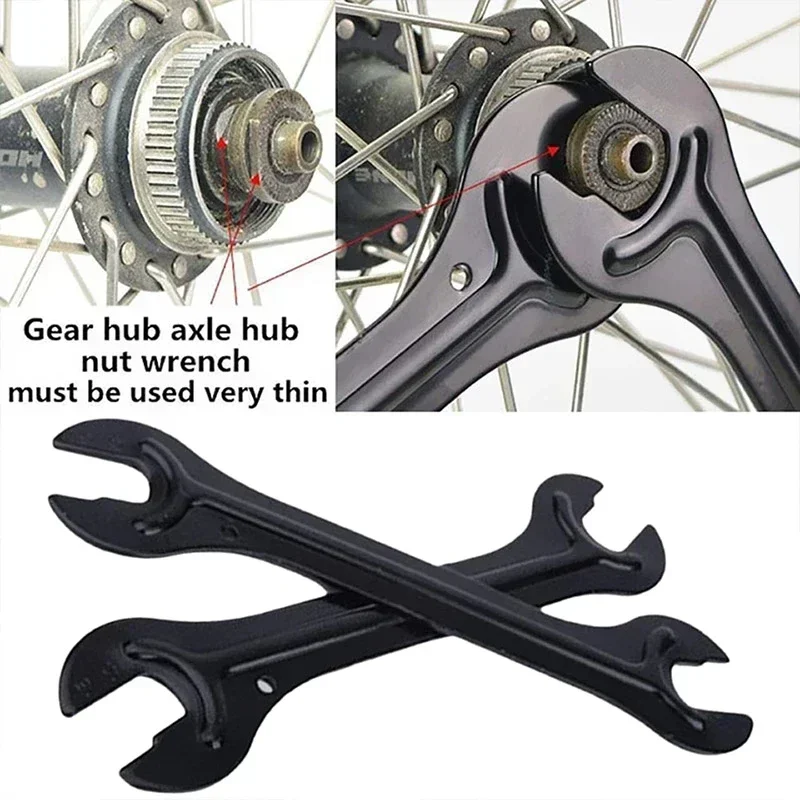 2Pcs Bike Bicycle Hub Repair Tools Double-Ended Cone Wrench Bicycle Head Open End Axle Hub Spanner Hub Axle Tool 13/14/15/16mm