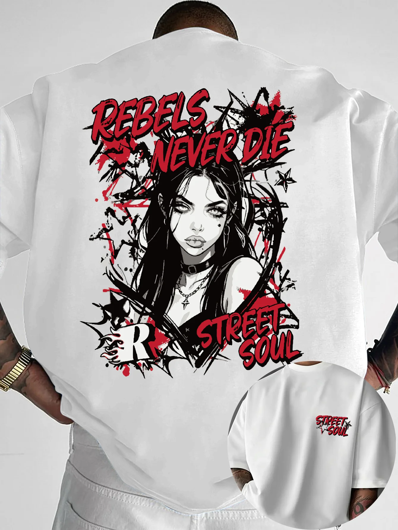 Street Fashion Elements - Trendy Marka Tarzı Erkek Modası Tişörtü,