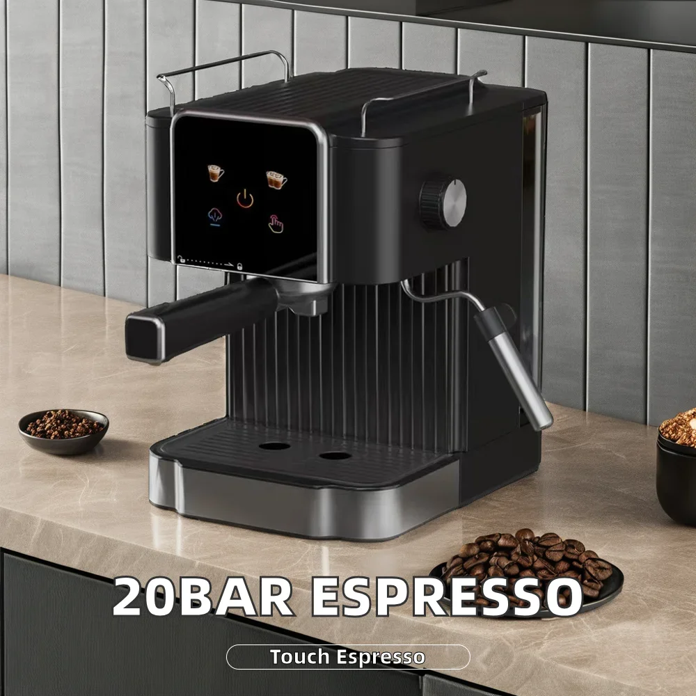 Italian 110V/220V Home Semi-Automatic Coffee Machine 20BAR Stainless Steel Housing US Plug Certified GS