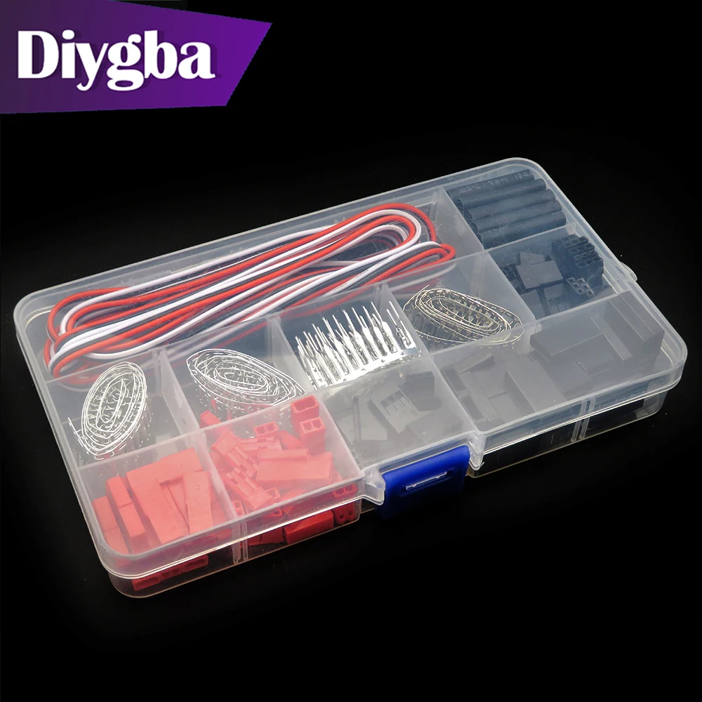 25 Sets Servo Connector Kits Servo Plug Male/Female Connector Crimp Pin Cable Kit Compatible JST SYP Futaba DIYGBA