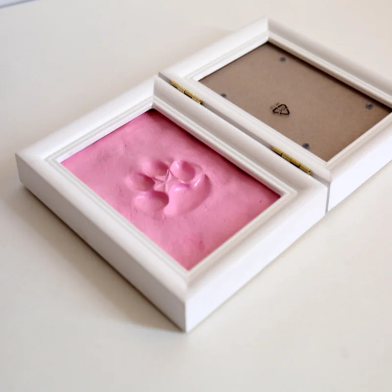 Pet Souvenir Dog Paw Print Mud Photo Frame Photo To Commemorate Cemetery Tombstone Urn Cat Paw Print Pet Eeath Memorial