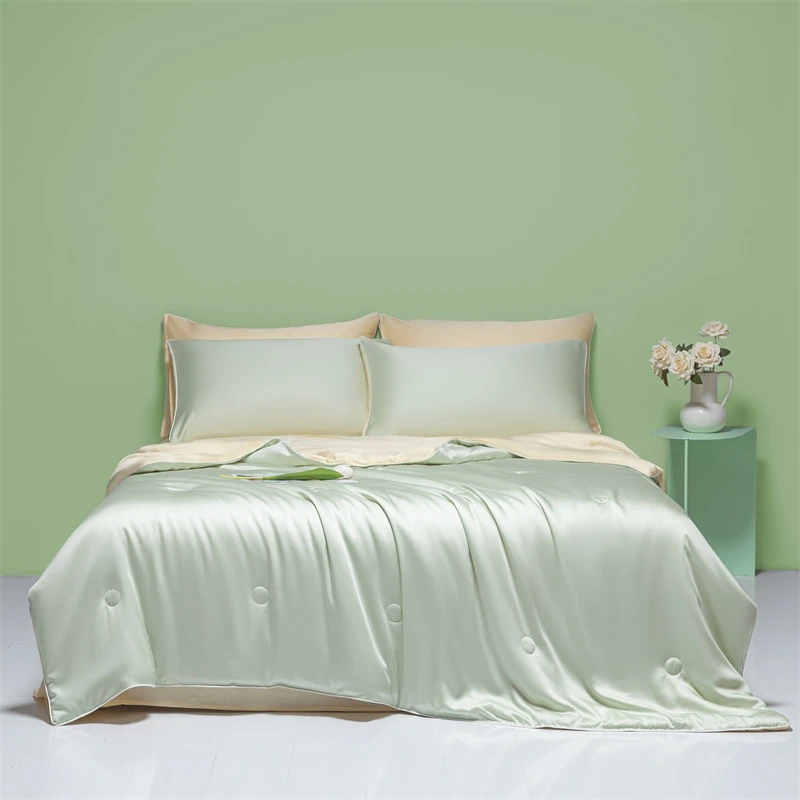 لحاف صيفي رائع لعام 2026 مغسول بالماء من الحرير الجليدي تبريد مزدوج الجوانب، بطانية رقيقة لتكييف الهواء البارد، لحاف سرير فاخر