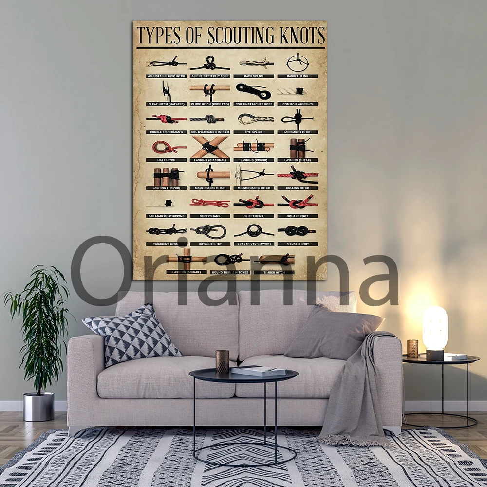 Type Of Scouting Knots Print Picture Wall Art Canvas Paintings Vintage Module Poster Home Decoration For Living Room