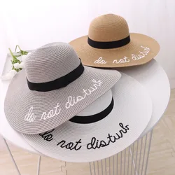 Embroidered Vacation Fashion Big Edge Sun Protection Straw Hat, Beach Hat, Beach Sun Protection Outdoor Travel Versatile Sun Hat