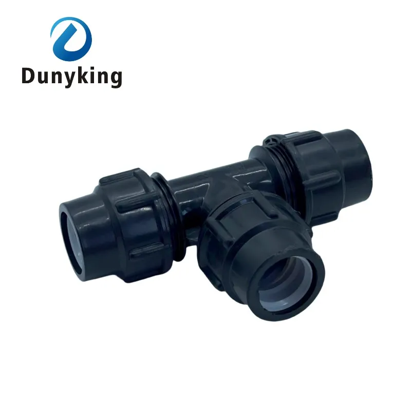 PE pipe fittings three-way quick joint tap pipe fittings plastic Tube Connector 16/20/25/32/40/50/63mm Tap Water Irrigation