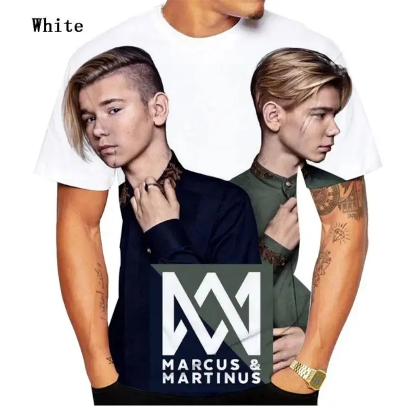 New Fashion Streetwear Harajuku Short Sleeve Sreet Style Tees Top Marcus & Martinus Men Women Casaul Funny 3D Printed T Shirt