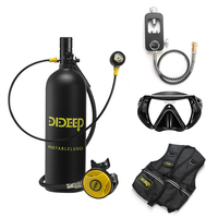 DIDEEP 2 Liter Underwater 20-30 Mins Scuba Air Snorkel Tank Set