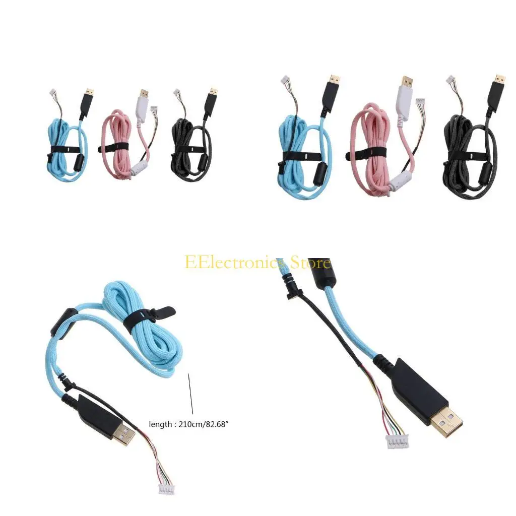 B03C 2 Meters USB Mouse Cable Mouse Line Mice Wire for ZOWIE EC1-A EC1-B FK1 Gaming Mouse Replacement Part Repair Accessory