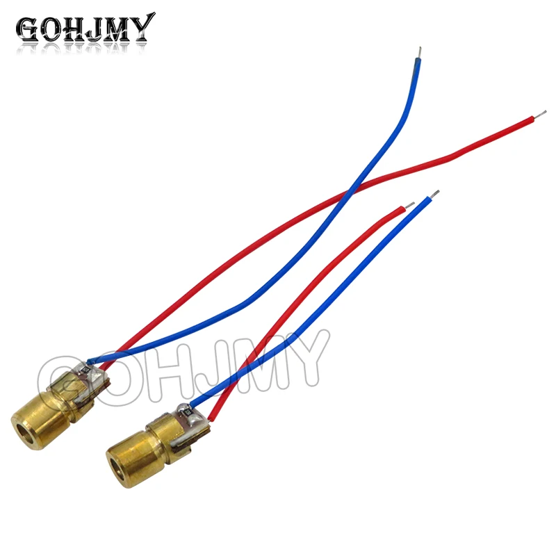 10PCS 3V / 5V Laser Head Laser Diode Pointed Copper Semiconductor Laser Tube 6MM Outer Diameter GOHJMY