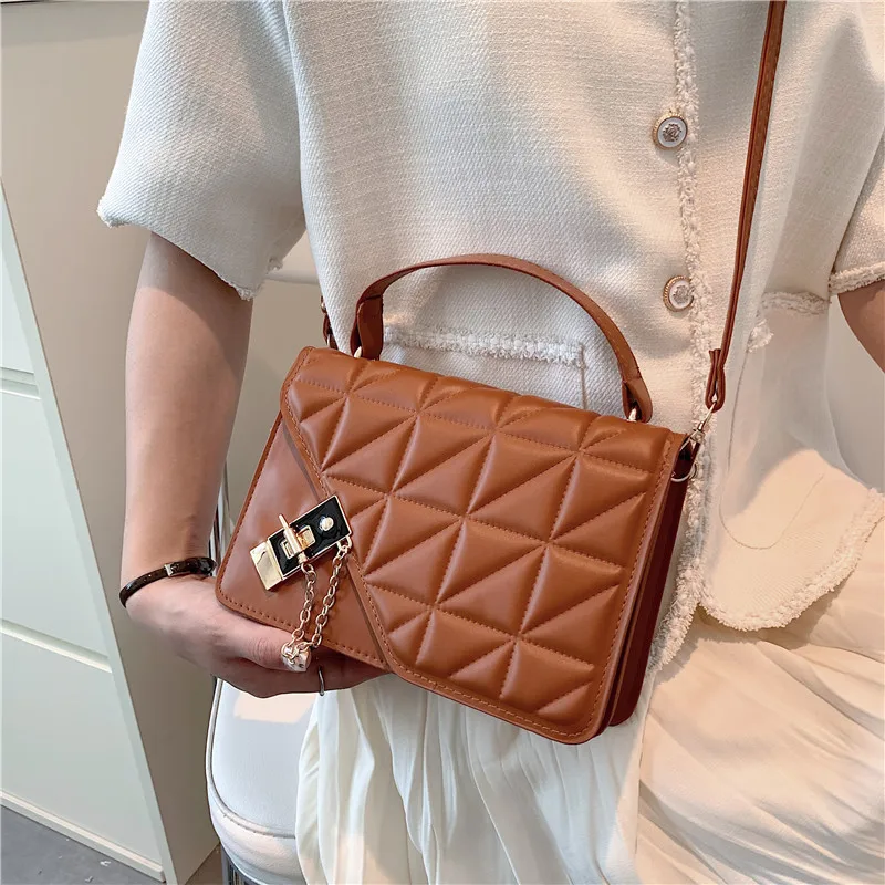 Black Shoulder Bag Lady Purse Bags Mini Chain Pu Leather Crossbody Bag Korean Vintage Handbag Ladies Tote Elegant Messenger Bag