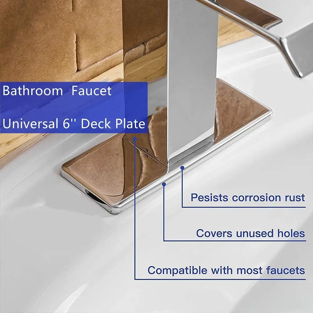 Decorative Panel Sink Base Tap Cover Deck Plate Faucet Plate Hole Cover Bathroom Faucet Escutcheon Plate Faucet Deck Plate