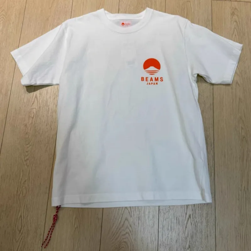 Red Sun Wolf Silhouette Printed Letter Logo Beams Tshirts Men Women Breathable Cotton Round Neck Short Sleeve Summer Casual Tees