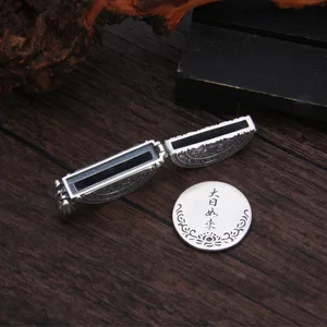 Vintage mantra gawu caixa colar, amuleto de Buda budista, boa sorte jóias, aromaterapia terapia, presentes 8 principais vendas amuletos e talismãs poderosos - №6