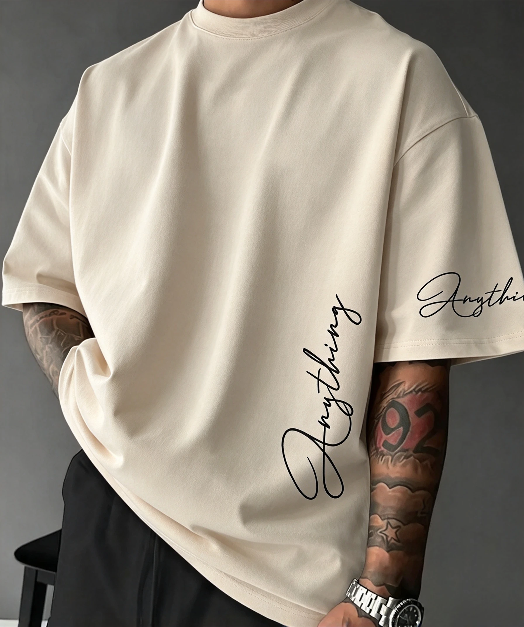 Simple Letter Graphic T Shirt Men Women Loose Cotton Short Sleeve Casual Tops Men Clothing