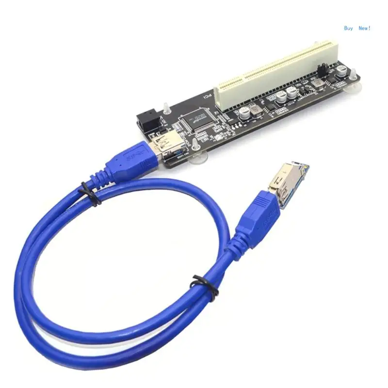 PCIe to PCI Adapter Card PCI-E to PCI Converter PCI-e Extender Card PCI-E1.0 Supporting Dual Pci to Work Simultaneously