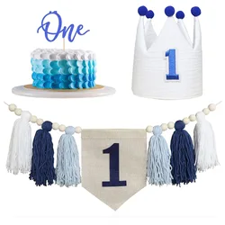 1st Birthday High Chair Banner First Birthday Party Backdrop Wall Hangings Decorative for Kids Bedroom Nursery Wall Decor