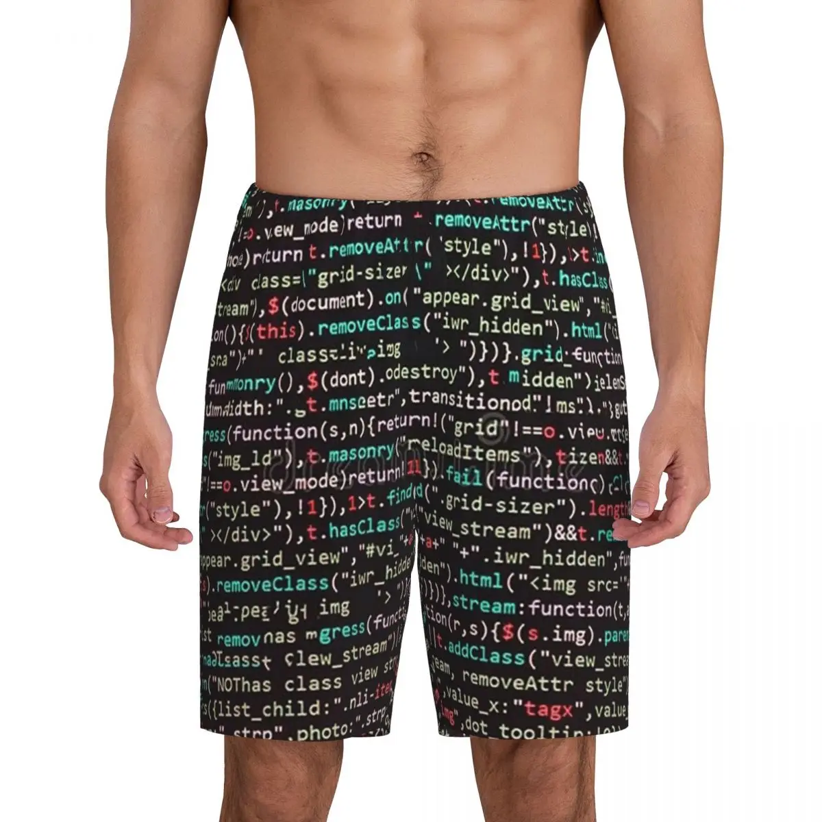 

Custom Java Script Code Short Pajama Pants Men Sleepwear Sleep Lounge Bottom Shorts Sleeping Pants