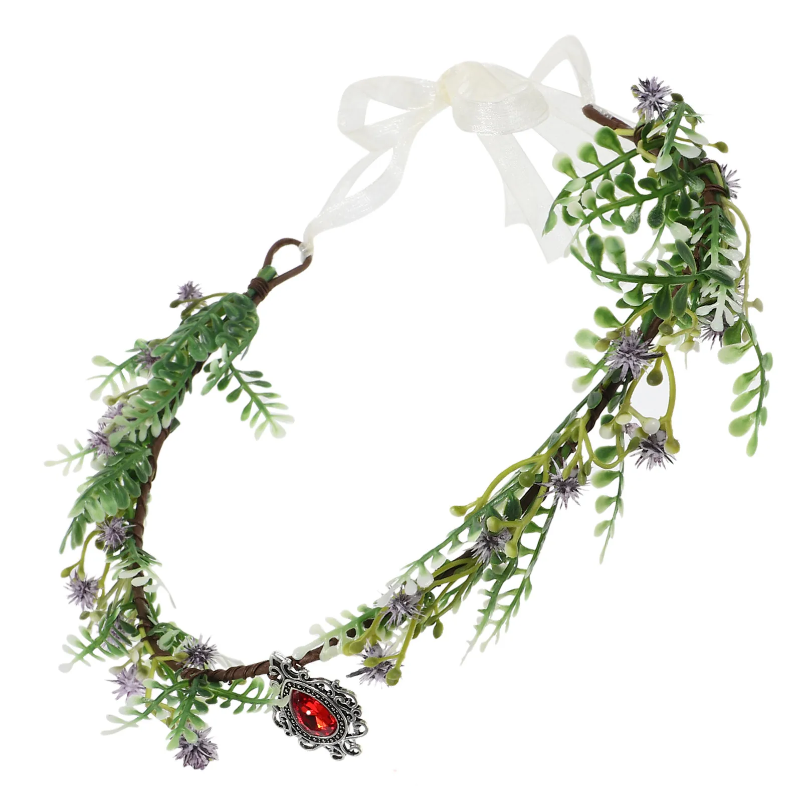 

Цветочная повязка на голову для женщин и девушек, свадебный аксессуар, изящное украшение с подвеской, долговечная элегантность, модный подарок