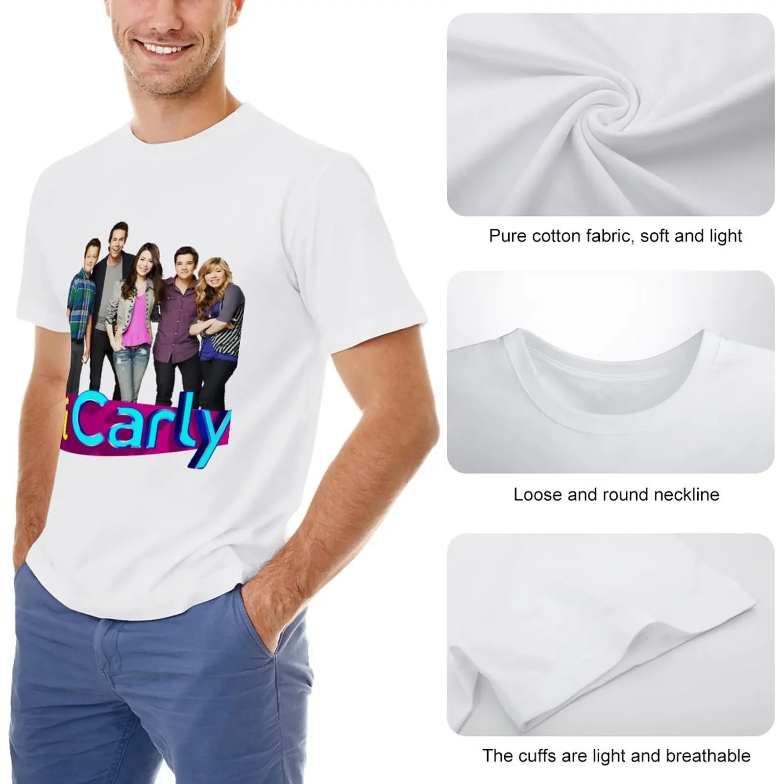 ICarly Nice friends T-Shirt street wear customs design your own vintage t shirts shirts men