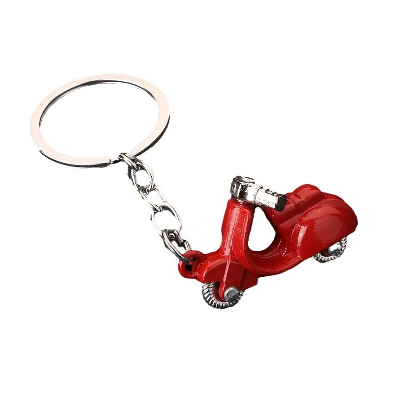 scooter keychain 3D Motorcycle Scooter Car Key Chains Keyfob Classic Electric Cars Keyring Pendant Unisex Gift