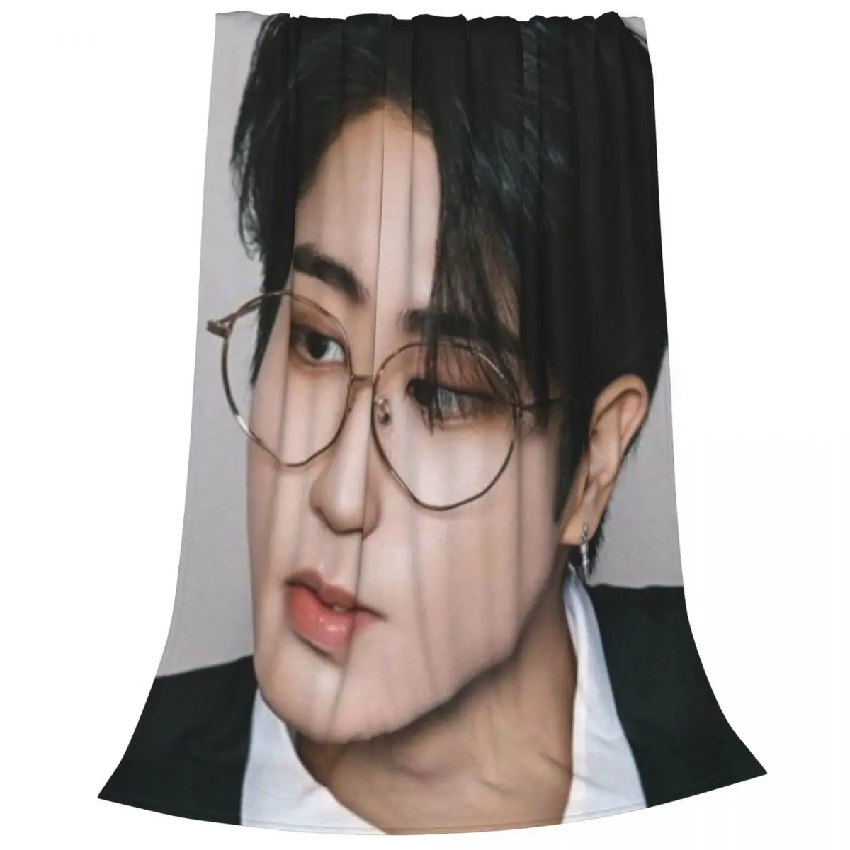 Fluffy Baby Blanket KPOP Han JiSung Sofa Camp Nap Bedspread Cozy Flannel Blanket Bedroom Decor