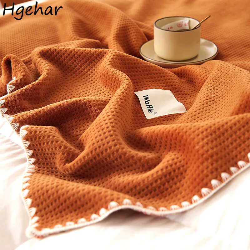 

Blanket Simple Japan Style Vintage Bedroom Home Textile Basic Ins Nap 7 Colors Comfortable Spring Daily Midday Rest Adult Solid