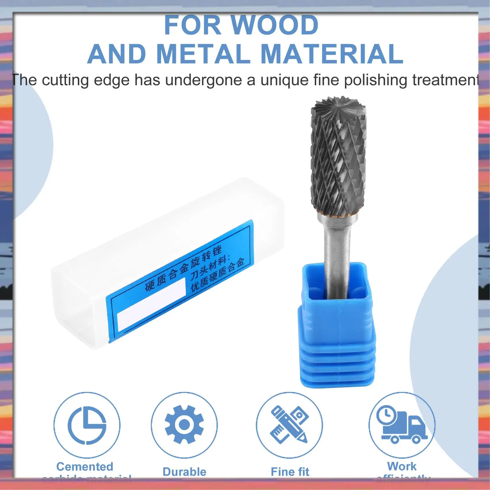 AFBC Tungsten Carbide Burr Double Cut Rotary Tool Die Grinder Bits,1/4 Inch Shank,For Wood Carving,Metal Working,Grinding