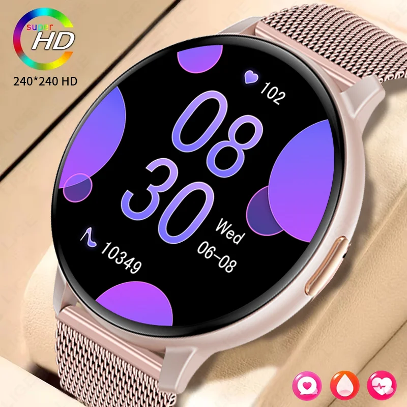 LIGE ساعة ذكية للنساء والرجال شاشة لمس كاملة بلوتوث مكالمة IP67 ساعات مقاومة للماء معدل ضربات القلب الرياضة جهاز تعقب للياقة البدنية Smartwatch