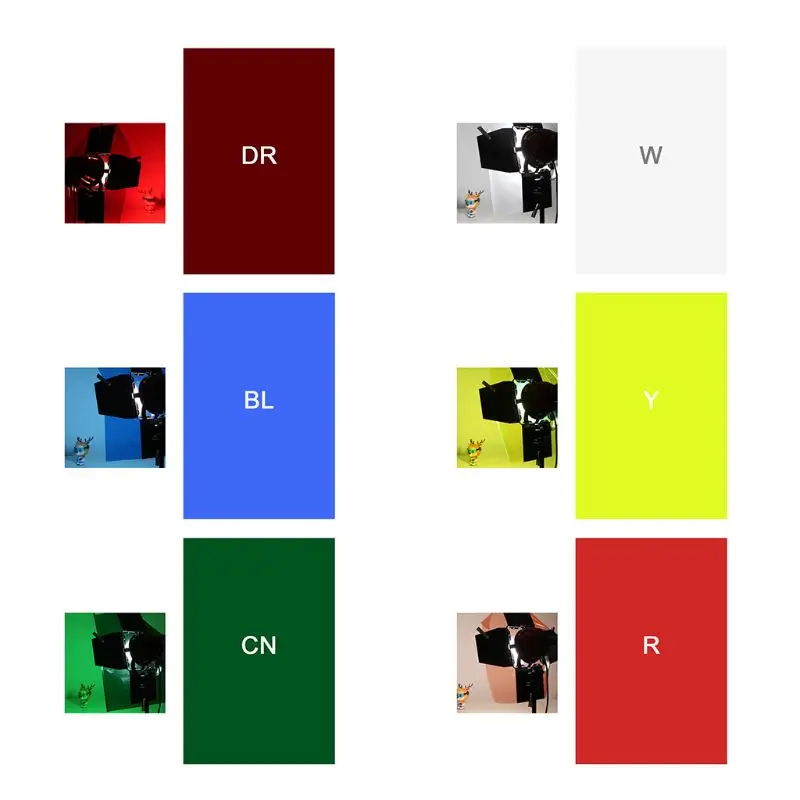 L9NA Filter Paper Photo Gels Color Stage Lighting Redhead Red Head Light Strobe Flashlight Studio Wooden