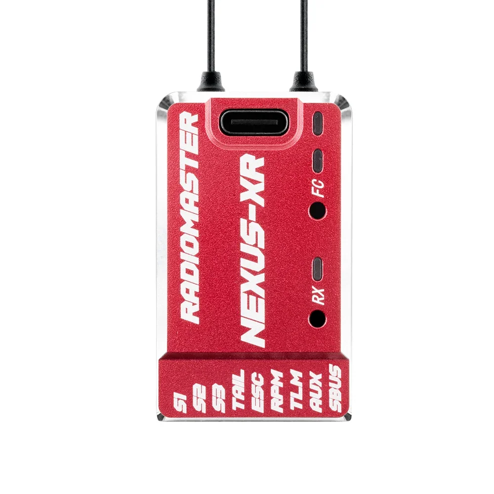 Controlador de Vuelo Radiomaster Nexus XR F4 |   Receptor ExpressLRS 2.4GHz de Aleación CNC con Caja Negra de Datos para Dron FPV y Helicóptero