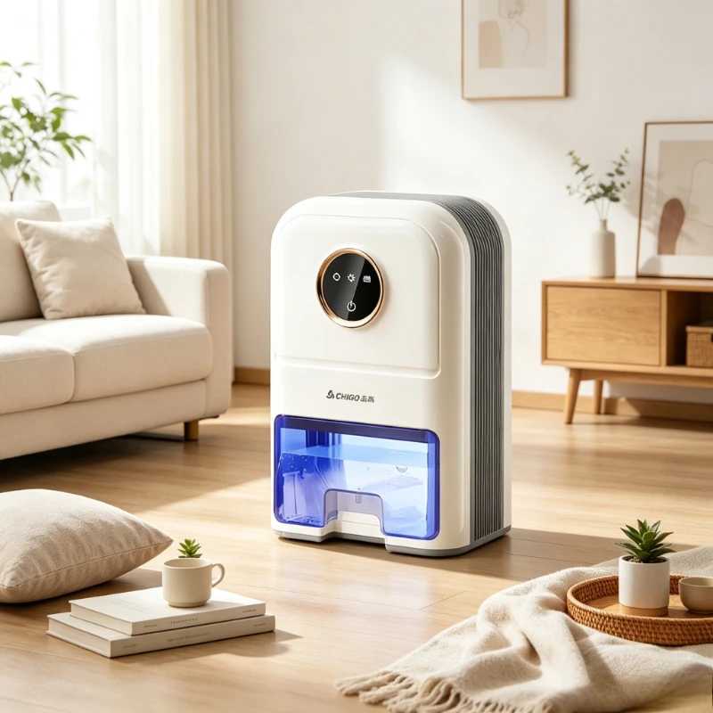 Home Dehumidifier 1L Water Tank Digital Control Auto Defrost Full Tank Shutoff for Bathroom Bedroom Indoor Moisture Use 제습기