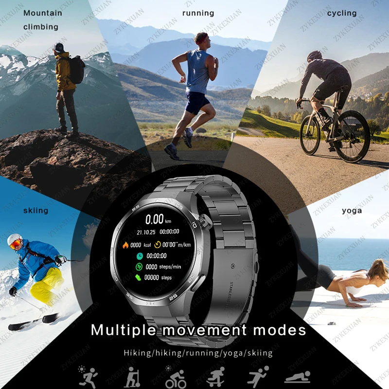 2024 nuevo reloj inteligente GPS para hombres GT5PRO 360*360 pantalla HD ritmo cardíaco IP68 impermeable oxígeno en sangre Smartwatch BT llamada NFC reloj 5 Pro