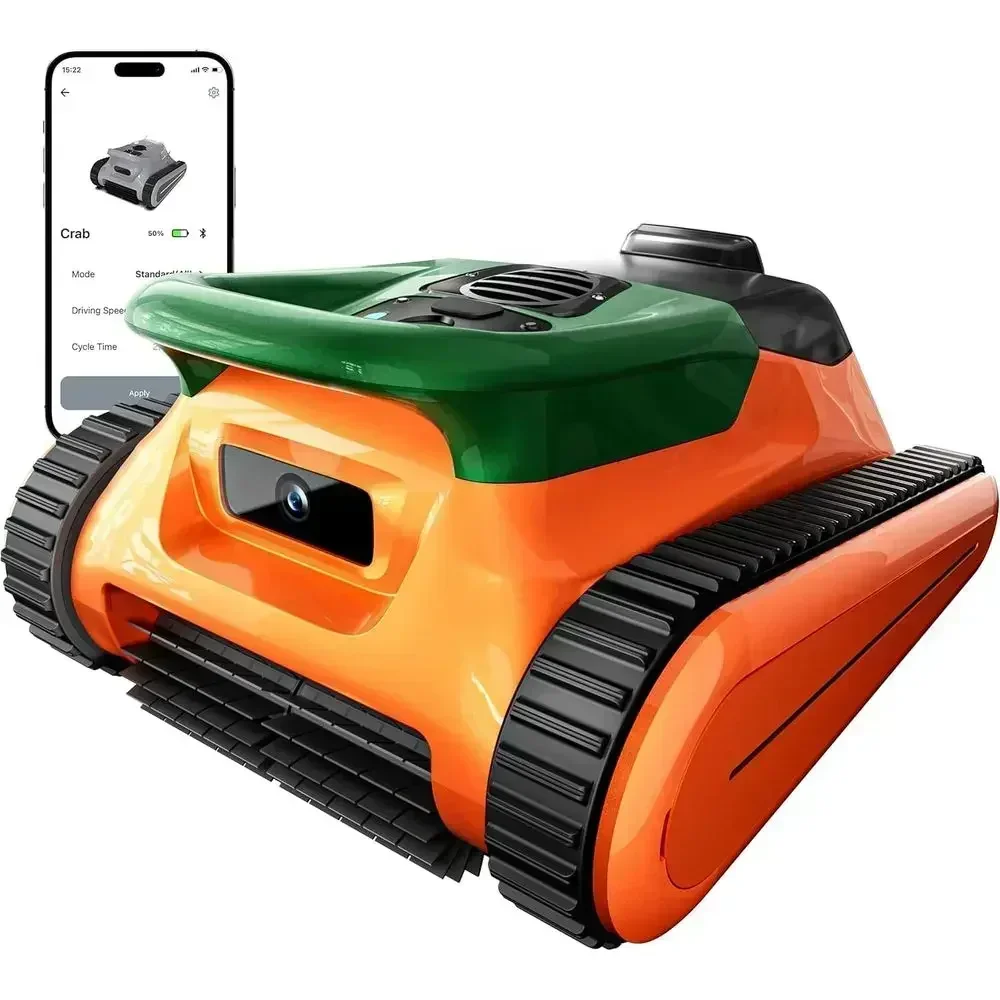 

Automatic Pool Vacuum Cleaner: 180W Motor, 45,000Pa Suction, Wall Climbing, Sonar-Guided Robot for Inground and Above-Ground Poo