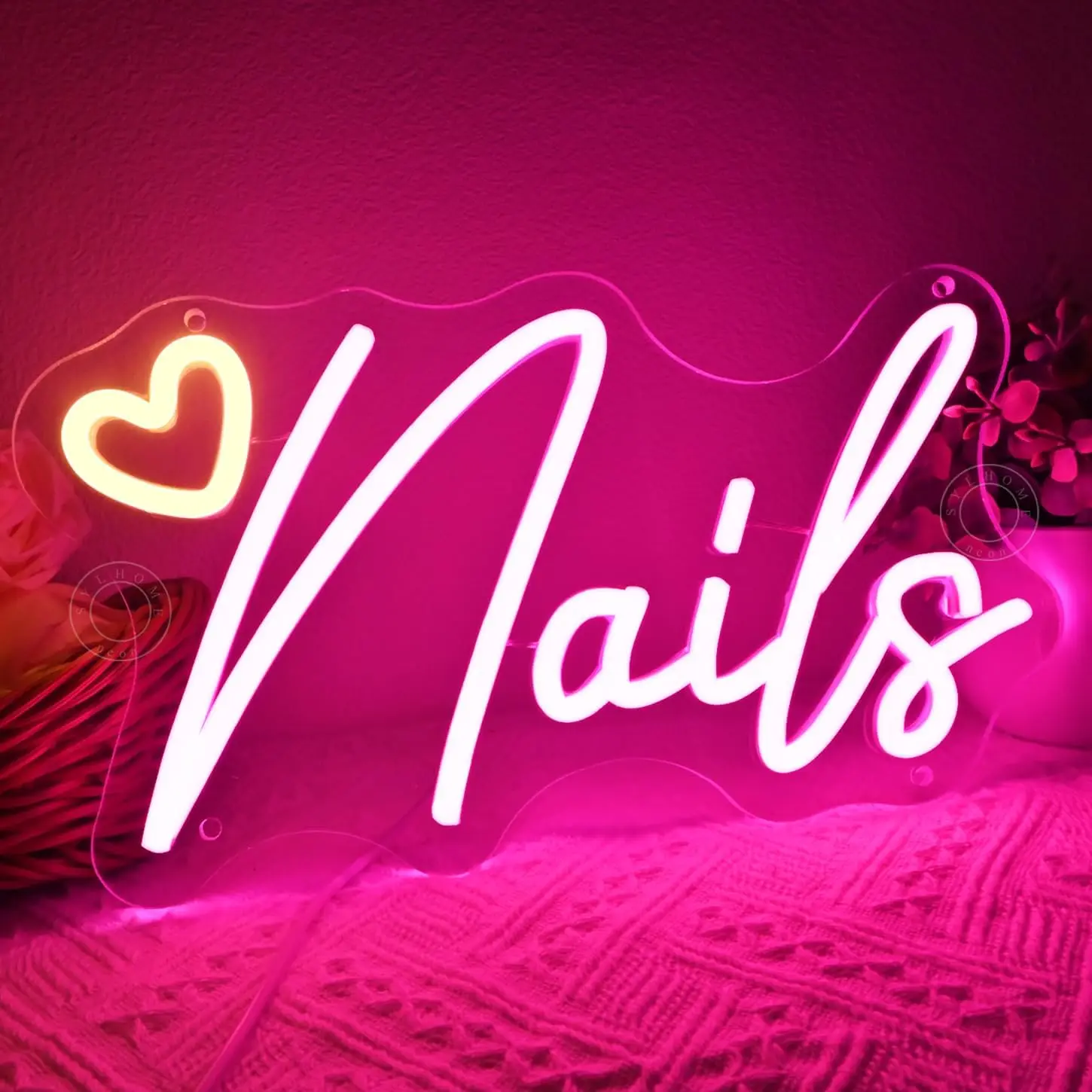 Nail Salon Neon Sign Business Wall Light USB LED Light for Beauty Store Makeup Room Aesthetic Bedroom Decorations Gift