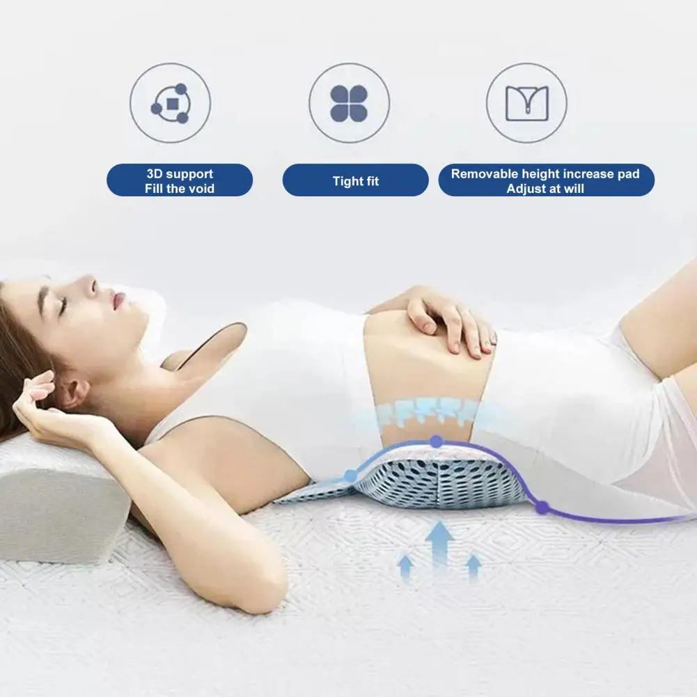 Lumbar Support Pillow Soft Back Cushion Detachable Round Object Body Massager Buckwheat Hull Lumbar Functional Pillow