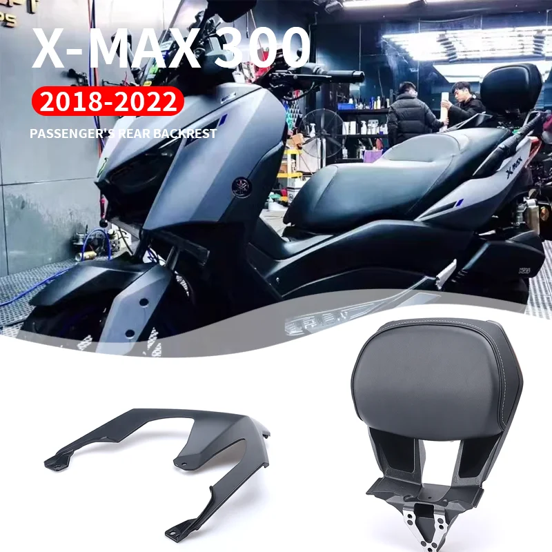 Motorcycle Rear Passenger Seat Tailstock Backrest Back Rest Cushion Pad For Yamaha X-max XMAX 300 Xmax300 2018-2022 2021 2019