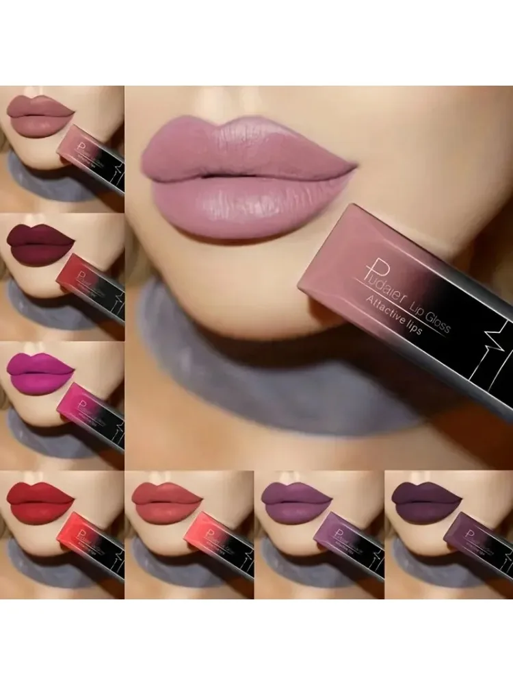 Rouge à lèvres liquide mat velours 17 couleurs, couleur de lèvres longue tenue imperméable, Texture lisse à haute teneur en pigments, maquillage pour tous les Types de peau