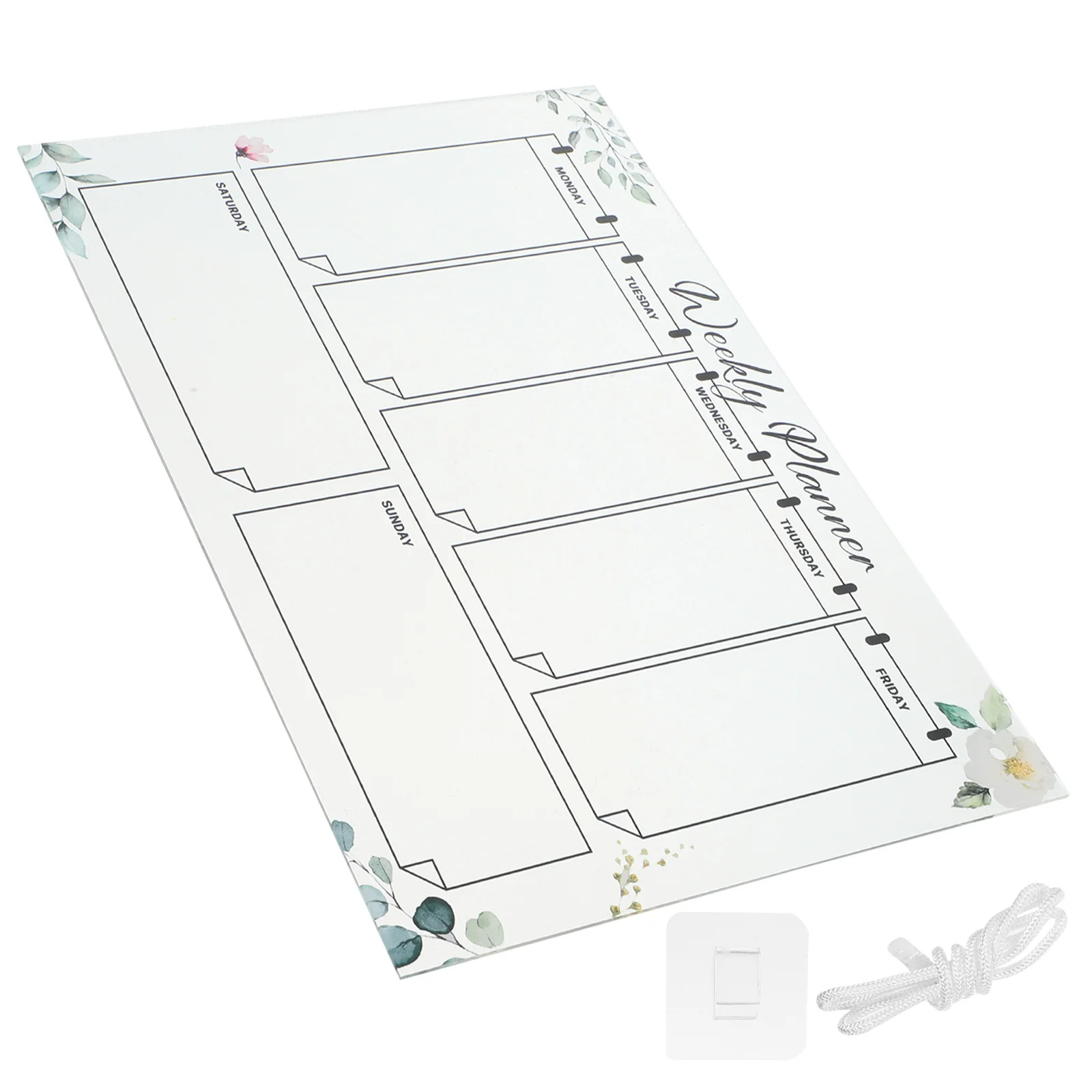 

1Set Transparent Acrylic Writing Board Clear Hanging Memo Board Reusable Dry Erase Note Organizer for Office Home