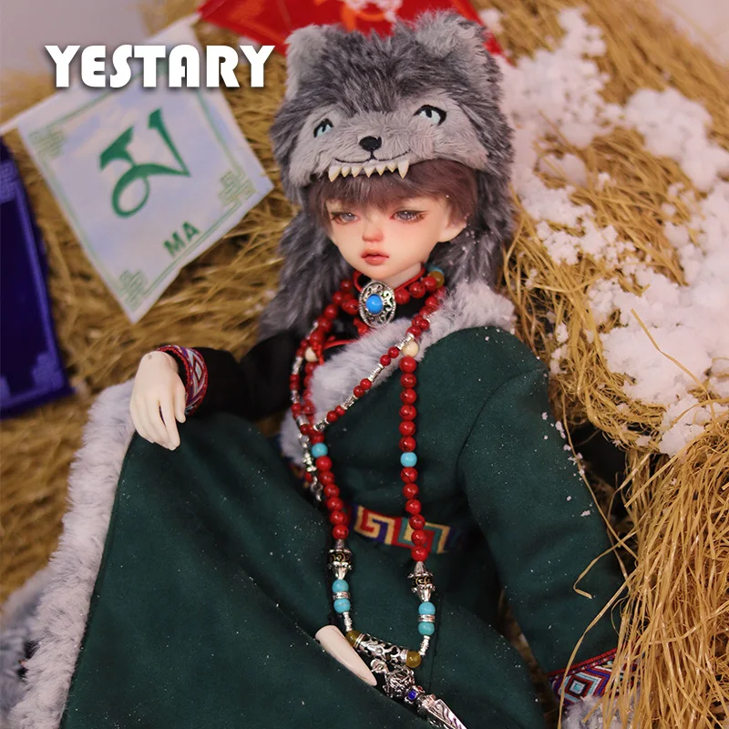 

YESTARY BJD Doll Clothes Doll Accessories For 1/4 Wolf Junior Top Outer Robe Complete Waistcoat Set Finished For BJD Boy Gifts