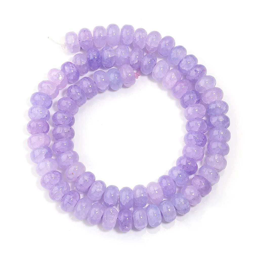 1 String 5x8mm Glaskralen Kleurrijke Abacus Platte Ronde Losse Kralen Voor Sieraden Maken DIY Ambachten Armbanden ketting Accessoires