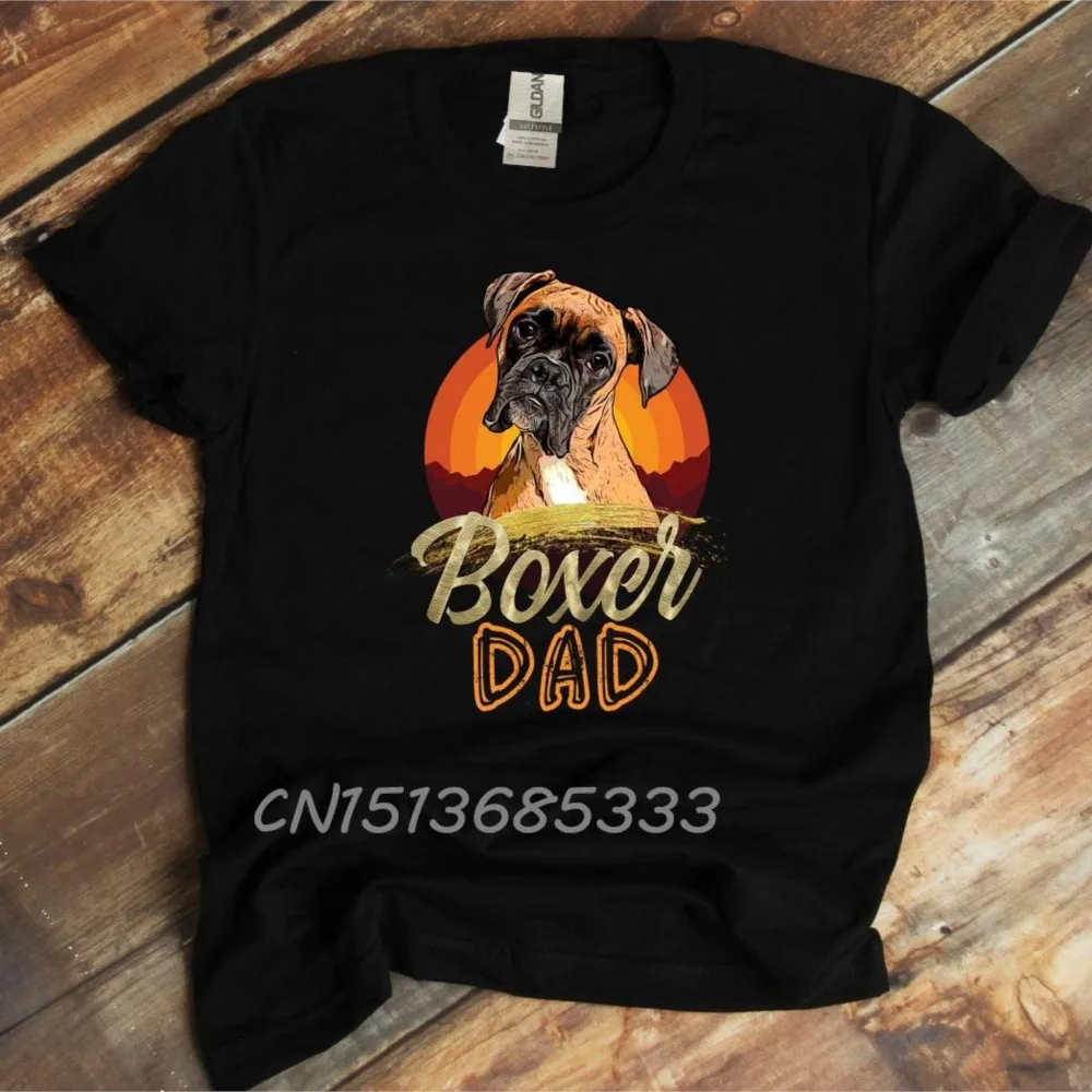 Boxer Dad Women T Shirts Dog Printed T-shirt for Dog Lover Have No Fear Canadian Unisex Retro Tee Shirts Strength Honor Tops