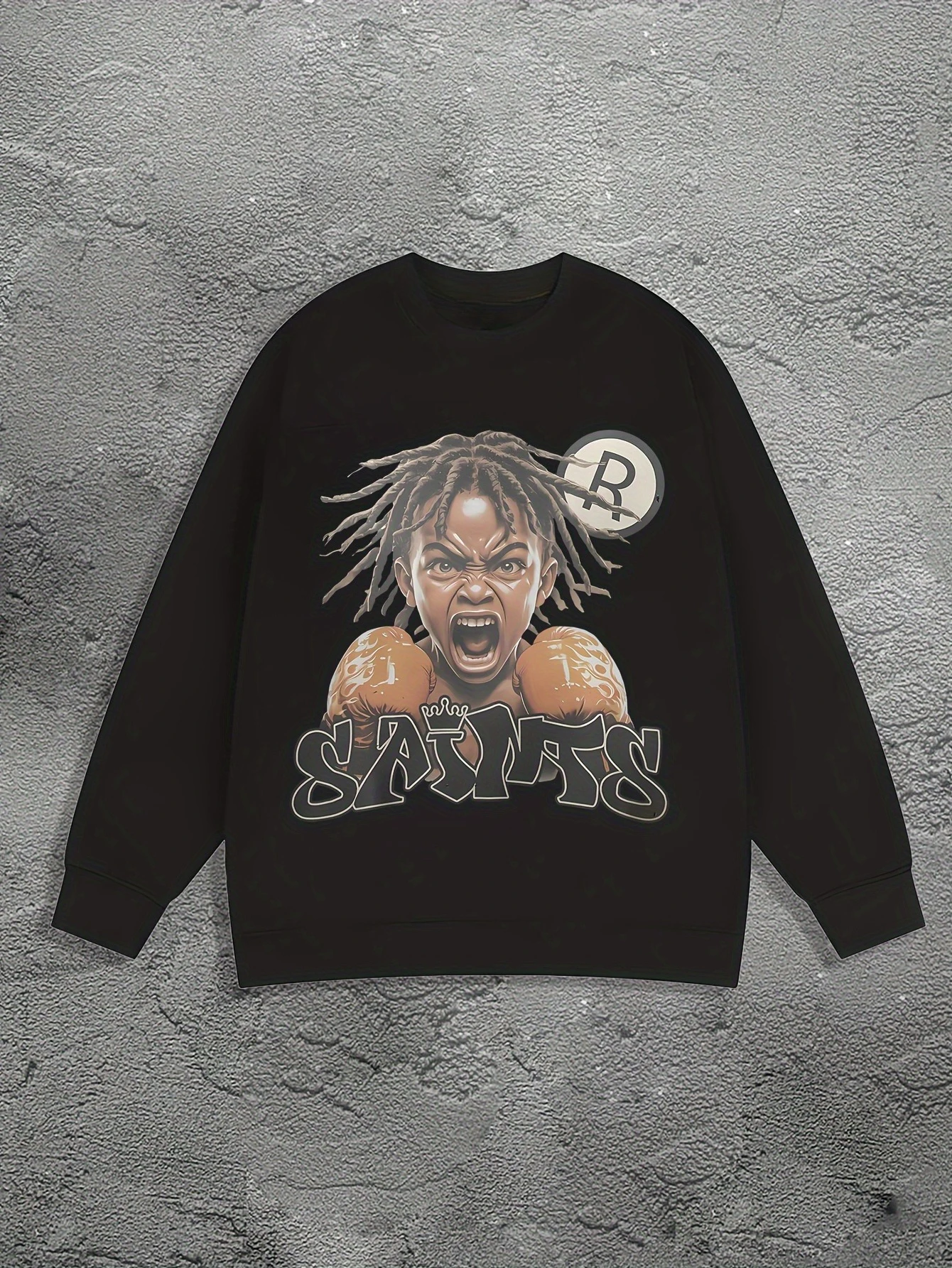 

Boxing Boy Graphic Print Autumn and Winter Men's and Women's Sweatshirts Casual Loose Outdoor Street Sports Training Brand