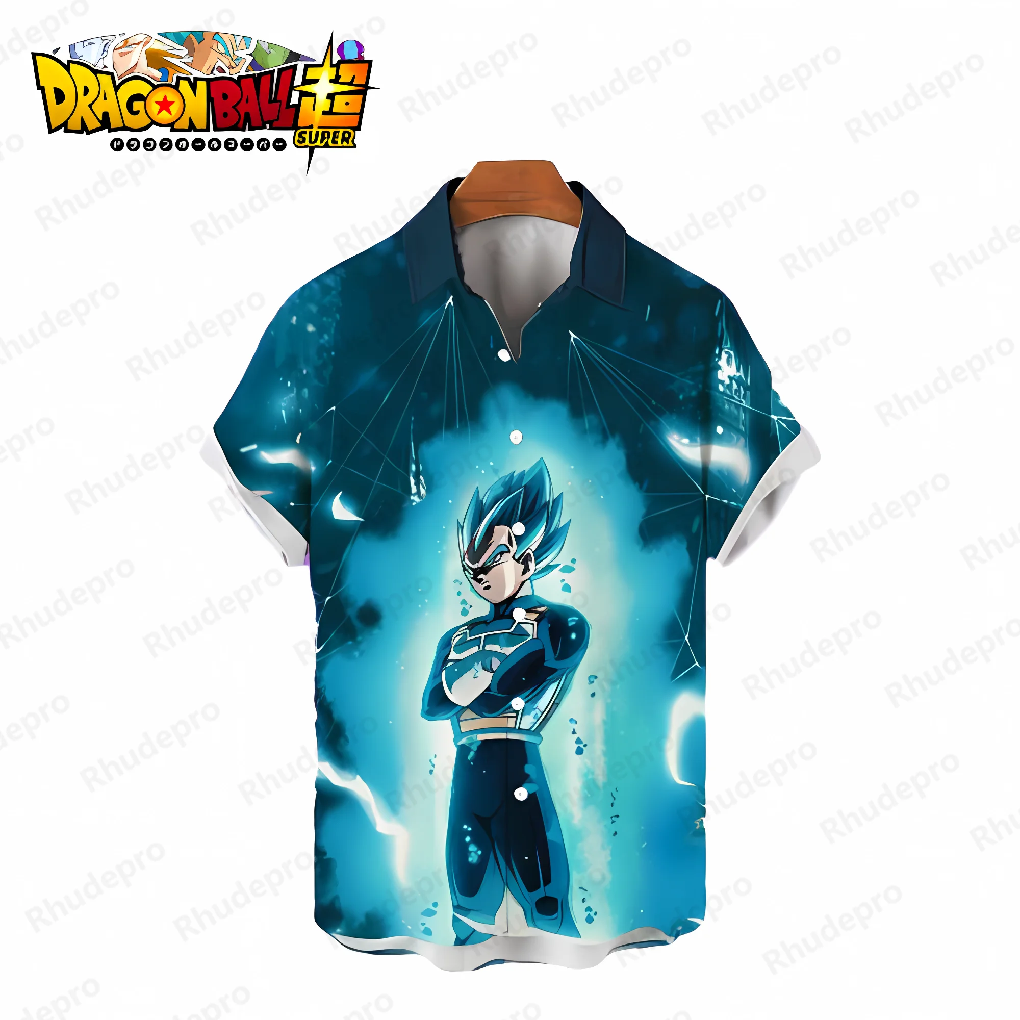 

2024 Men's Clothes Super Saiya Dragon Ball Z Shirt Seaside Trip High Quality Beach Style Goku Y2k Vegeta Oversized Anime Summer