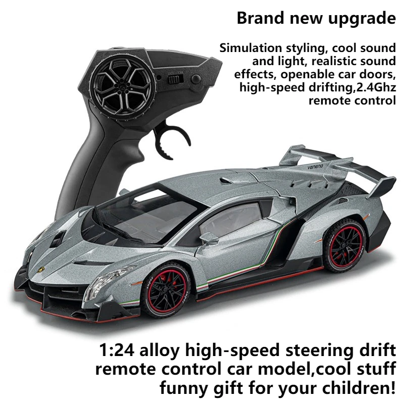 

Игрушечный автомобиль Cool Stuff, забавный подарок-обновление, высокоскоростной радиоуправляемый дрифт-автомобиль из сплава 1:24, модель автомобиля с дистанционным управлением, кавайные радиоуправляемые автомобили, игрушки для детей