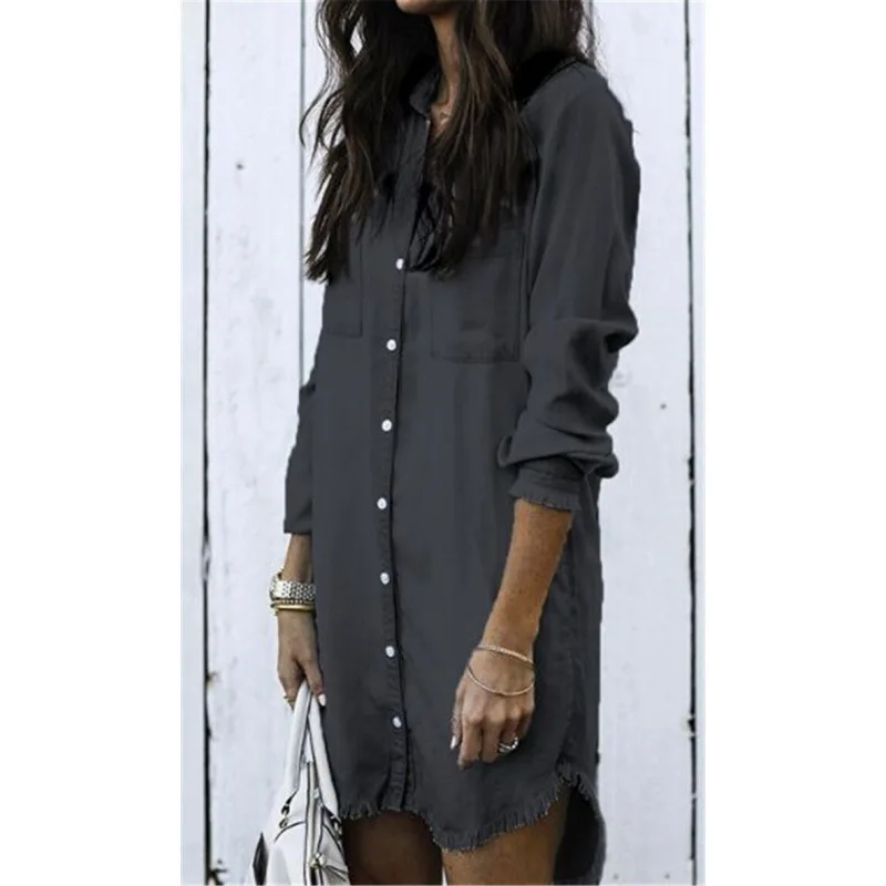 Été décontracté femmes Denim Dr t-shirt col Princ Sve ort jupe longueur Tee-acétate fibre 00%